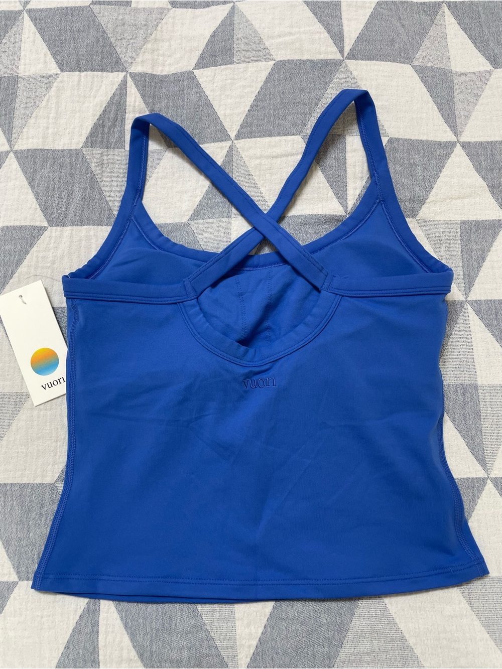 Halo Cross Back Tank Electric Blue - Picture 6 of 6